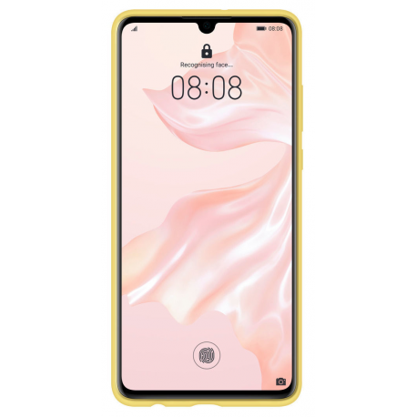Huawei Car case - Back cover for mobile phone - silicone, magnet - yellow - for Huawei P30 - 1