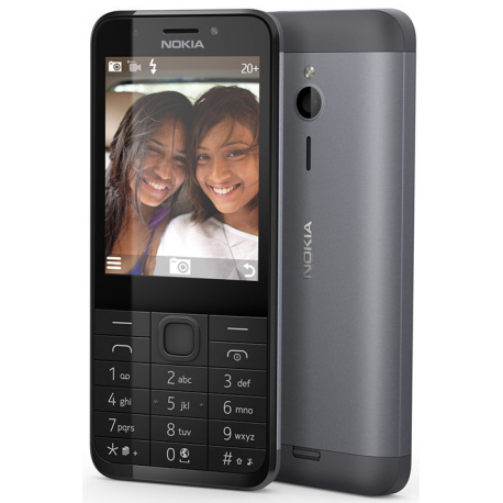 Nokia 230 Dark Silver, 2.8 ", TFT, 240 x 320 pixels, 16 MB, microSD, Dual SIM, Mini-SIM, Bluetooth, 3.0, USB version microUSB 1.