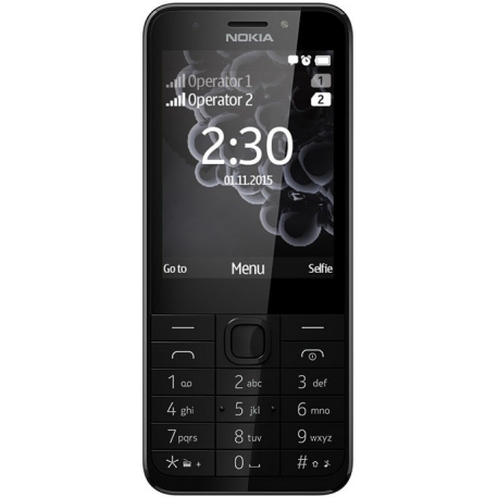 Nokia 230 Dark Silver, 2.8 ", TFT, 240 x 320 pixels, 16 MB, microSD, Dual SIM, Mini-SIM, Bluetooth, 3.0, USB version microUSB 1.