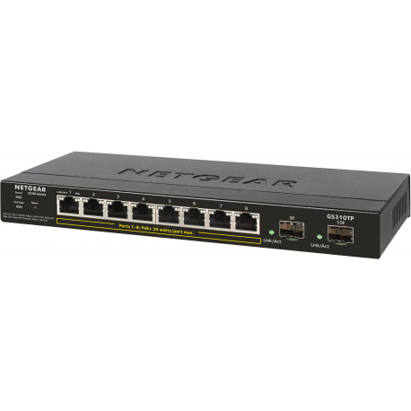 Netgear S350 Smart 8-Port PoE+ 2 x SFP Gigabit Switch Metal (GS310TP)