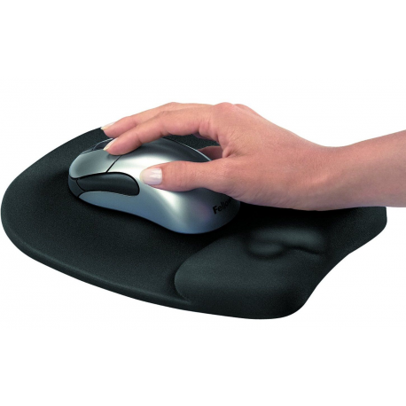 Fellowes Memory Foam - Mouse pad with wrist pillow - black - 2