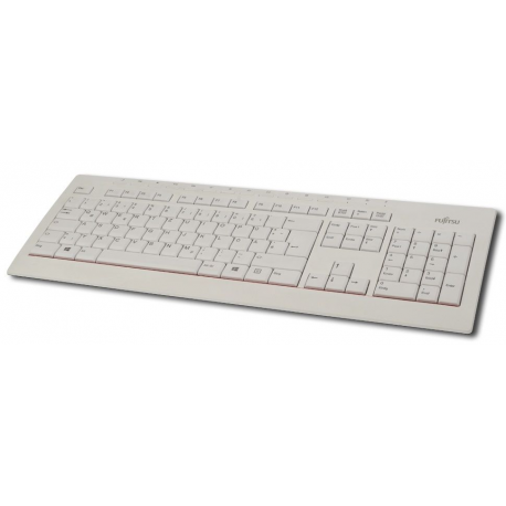 Fujitsu KB521 - Keyboard - USB - US - marble grey - for Celsius H7510, J5010, W5010; ESPRIMO D7010, D7011, D9010, D9011, G9010, K5010 / 24, P9910 - 2