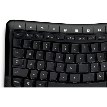 Microsoft Desktop 5050 Standard, Wireless, Keyboard layout RU, Wireless connection Yes, Mouse included, 829 g, Wireless, Black,