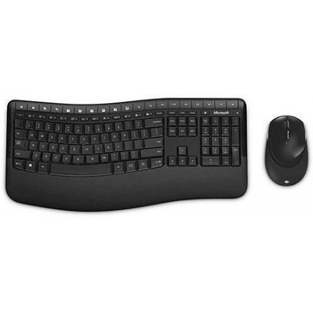 Microsoft Desktop 5050 Standard, Wireless, Keyboard layout RU, Wireless connection Yes, Mouse included, 829 g, Wireless, Black,