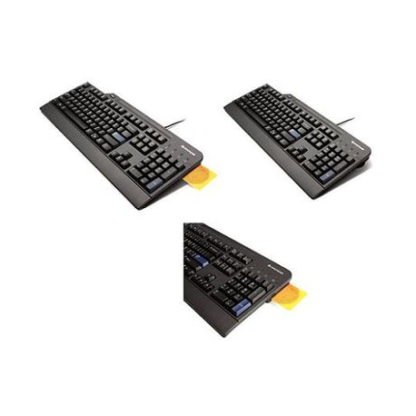 Lenovo Smartcard - Keyboard - USB - Swedish / Finnish - black - for ThinkCentre M75q Gen 2; ThinkPad P14s Gen 2; T14 Gen 2; ThinkStation P330 Gen 2; P340 - 1