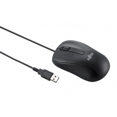 Fujitsu M520 - Mouse - right and left-handed - optical - 3 buttons - wired - USB - black (pack of 10) - for Celsius J550, J580, M770, W580; ESPRIMO D538 / E94; PRIMERGY CX2560 M4, CX2570 M4, TX1320 M4 - 2