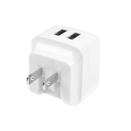 StarTech.com Dual Port USB Wall Charger 17W / 3.4A - Travel Charger 110V / 220V - Power adapter - 17 Watt - 3.4 A - 2 output connectors (USB) - white - for P / N: USBLT1MWS, USBLT2MBR, USBLT2MW, USBLT30CMW, USBLTM1MBK, USBLTM1MWH, VID2VGATV3 - 6