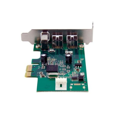StarTech.com 3 Port 2b 1a Low Profile 1394 PCI Express FireWire Card Adapter - FireWire adapter - PCIe low profile - FireWire 800 - 2 ports + 1 x FireWire - 2