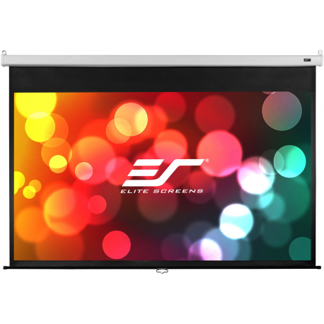 Elite Screens Manual Series M94NWX - Projection screen - ceiling mountable, wall mountable - 94" (239 cm) - 16:10 - Matte White - white - 4