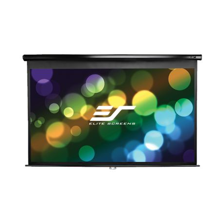 Elite Screens M135UWH2 Manual Pull Down Screen 135'' 16:9 / Diagonal 337,5cm, W 298cm x H 167.6cm / Black case / Dual wall & cei