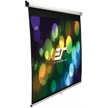 Elite Screens Manual Series M128NWX - Projection screen - ceiling mountable, wall mountable - 128" (325 cm) - 16:10 - Matte White - white - 1