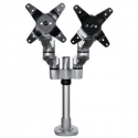 StarTech.com Desk Mount Dual Monitor Arm, Premium Articulating Monitor Arm, up to 27" VESA Mount Displays, Height Adjustable Monitor Mount, Rotating / Swivel / Tilt, Desk Clamp / Grommet, Silver - Easy & Quick Assembly (ARMDUALPS) - Mounting kit - for 2 LCD displays (adjustable arm) - aluminium - silver - screen size: 13"-27" - desk-mountable - TAA Compliant