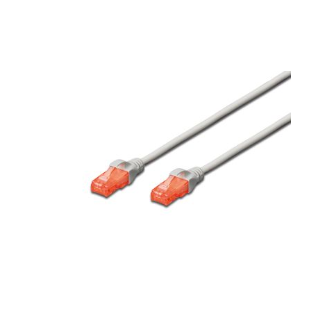 DIGITUS Professional - Patch cable - RJ-45 (M) to RJ-45 (M) - 1.5 m - UTP - CAT 6 - IEEE 802.3 - halogen-free, molded, snagless - grey - 0