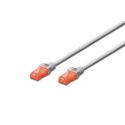 DIGITUS Professional - Patch cable - RJ-45 (M) to RJ-45 (M) - 1.5 m - UTP - CAT 6 - IEEE 802.3 - halogen-free, molded, snagless - grey