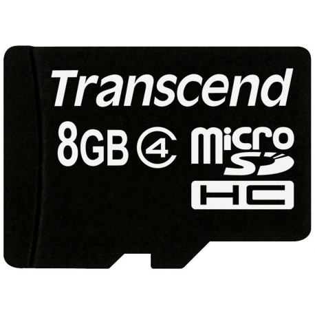 Transcend - Flash memory card - 8 GB - Class 4 - microSDHC - 2