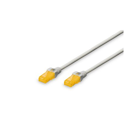 DIGITUS Professional - Patch cable - RJ-45 (M) to RJ-45 (M) - 3 m - UTP - CAT 6a - halogen-free - grey - 0
