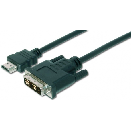 ASSMANN - Adapter cable - DVI-D male to HDMI male - 2 m - double shielded - black - 3