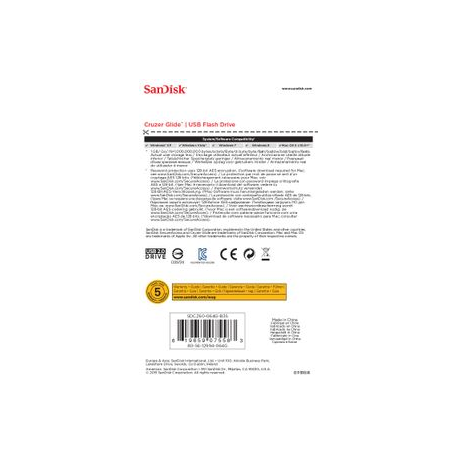 SanDisk Cruzer Glide - USB flash drive - 64 GB - USB 2.0 - 4