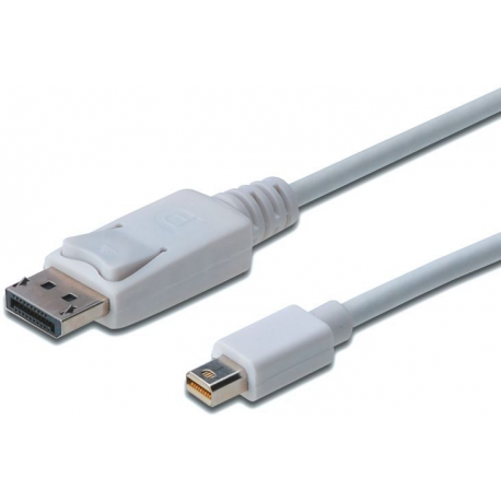 ASSMANN - DisplayPort cable - Mini DisplayPort (M) to DisplayPort (M) - 2 m - molded - white - for Apple iMac; Mac mini; Mac Pro; MacBook; MacBook Air; MacBook Pro - 3