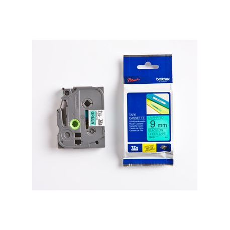 Brother TZe721 - Laminated tape - black on green - Roll (0.9 cm x 8 m) 1 roll(s) - for P-Touch H200, PT-1005, 1010, 1080, 1280, 190, 3600, D200, E300, H101, H105, H75, P750 for model: Brother BA9000, Brother P-Touch GL-H100, Brother P-Touch GL-H105, Brother P-Touch PT-1000, Brother P-Touch Pt-1005, Brother P-Touch PT-1005FB, Brother P-Touch PT-1010 - 1