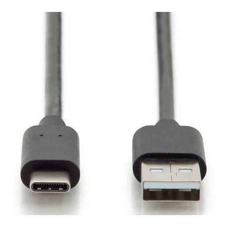 ASSMANN - USB cable - USB-C (M) to USB (M) - USB 2.0 - 3 A - 3 m - molded - black - 1