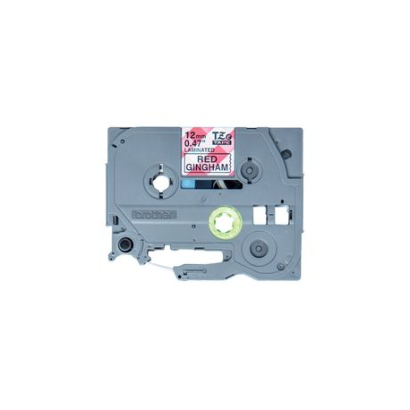 Brother TZe-MPRG31 - Black on red gingham - Roll (1.2 cm x 4 m) 1 cassette(s) laminated tape - for Brother PT-H110; P-Touch PT-H105, H110; P-Touch Cube PT-P300; P-Touch Embellish PT-D215 - 2