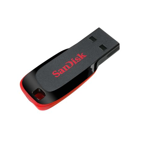 SanDisk Cruzer Blade - USB flash drive - 128 GB - USB - black, red - 6