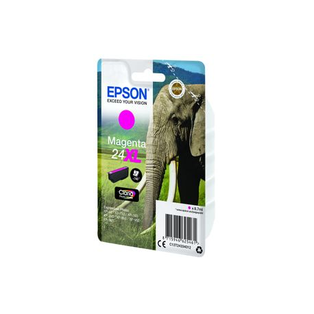Epson 24XL - 8.7 ml - XL - magenta - original - ink cartridge - for Expression Photo XP-55, 750, 760, 850, 860, 950, 960, 970; Expression Premium XP-750, 850 - 4