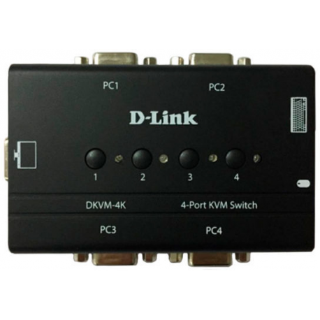 D-LINK DKVM-4K/B, 4port KVM switch with VGA and PS/2 ports