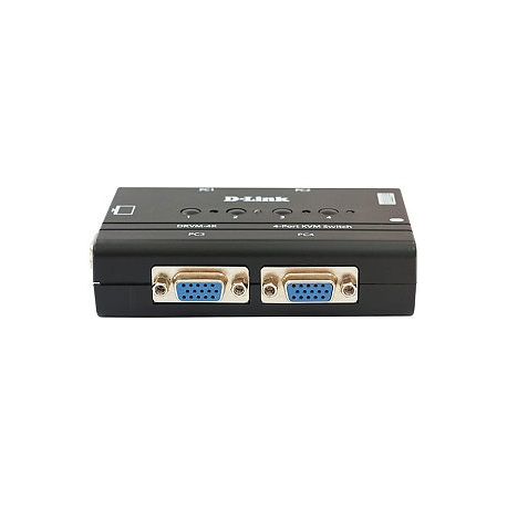 D-LINK DKVM-4K/B, 4port KVM switch with VGA and PS/2 ports