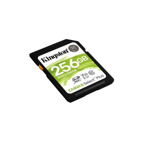 KINGSTON 256GB SDXC Canvas Select Plus 100R C10 UHS-I U3 V30