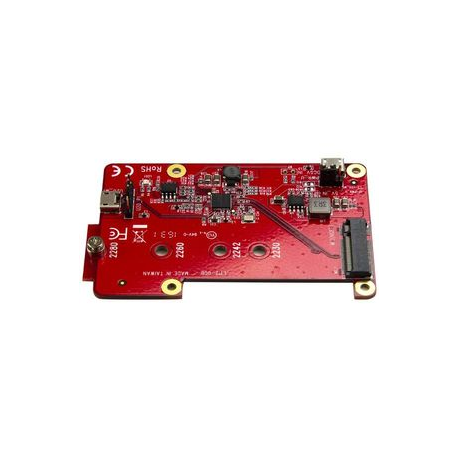 StarTech.com Raspberry Pi Board - USB 2.0 480Mbps - USB to M.2 SATA Converter - USB to SATA Raspberry Pi SSD (PIB2M21) - Storage controller - M.2 Card - USB 2.0 - red - 3