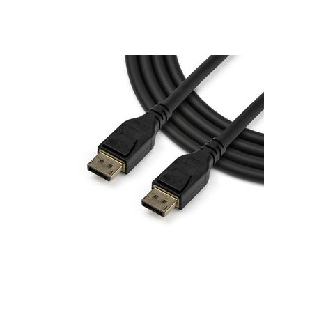 StarTech.com 16ft / 5m VESA Certified DisplayPort 1.4 Cable, 8K 60Hz HBR3 HDR, Super UHD DisplayPort to DisplayPort Monitor Cord, Ultra HD 4K 120Hz DP 1.4 Slim Video Cable M / M DP Connectors - DP 1.4 Latching Cable (DP14MM5M) - DisplayPort cable - DisplayPort (M) latched to DisplayPort (M) latched - DisplayPort 1.4 - 5 m - 8K support - black - for P / N: CDP2DPHD, TB32DP14 - 2