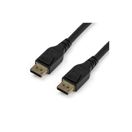 StarTech.com 16ft / 5m VESA Certified DisplayPort 1.4 Cable, 8K 60Hz HBR3 HDR, Super UHD DisplayPort to DisplayPort Monitor Cord, Ultra HD 4K 120Hz DP 1.4 Slim Video Cable M / M DP Connectors - DP 1.4 Latching Cable (DP14MM5M) - DisplayPort cable - DisplayPort (M) latched to DisplayPort (M) latched - DisplayPort 1.4 - 5 m - 8K support - black - for P / N: CDP2DPHD, TB32DP14 - 4