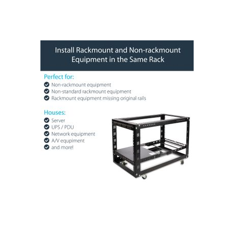 StarTech.com 1U Universal Server Rack Rails - TAA Compliant Adjustable Depth Server Mounting Rails - 19inch Rack Mount Rails (UNIRAILS1U) - Rack rail - black - 1U - 19" - for P / N: RK2433BKM, RK2537BKM, RK3236BKF, RK4236BKB, RK4242BK24, RK4242BK30, RKQMCAB12V2 - 8