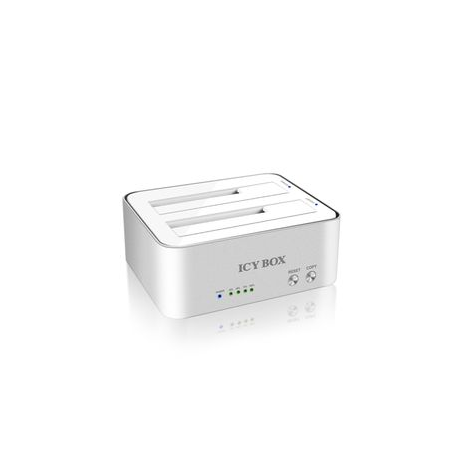 Raidsonic Docking station for 2x2,5'' and 2x3,5'' HDD case SATA, USB 3.0, JBOD, White