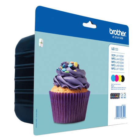 Brother LC123VALBPDR Value Ink Cartridge pack - black, yellow, cyan, magenta