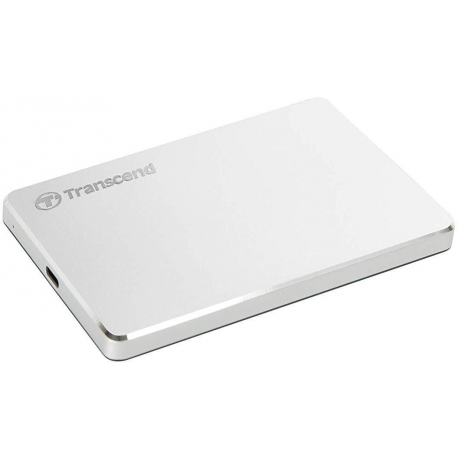 Transcend StoreJet 25C3S - Hard drive - 2 TB - external (portable) - 2.5" - USB 3.1 Gen 1 (USB-C connector) - silver - 2