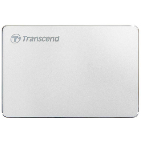 Transcend StoreJet 25C3S - Hard drive - 2 TB - external (portable) - 2.5" - USB 3.1 Gen 1 (USB-C connector) - silver - 5