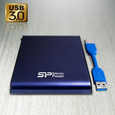 Silicon Power 2TB, PORTABLE HARD DRIVE ARMOR A80, BLUE
