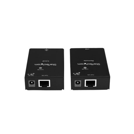 StarTech.com USB 2.0 Extender over Cat5e / Cat6 Cable (RJ45), Up to 165ft (50m), High Speed USB Port Extender Adapter Kit, Powered, USB over Ethernet Cable Extender, 480Mbps, Metal Housing - Power / Link / Activity LEDs (USB2001EXTV) - USB extender - USB 2.0 - over CAT 5e / 6 - up to 50 m - for P / N: SVA5N3NEUA - 1