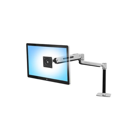 Ergotron LX - Mounting kit (extender arm, pole, VESA adapter, sit-stand arm, desk clamp base, grommet-mount base) - for LCD display - aluminium - polished aluminium - screen size: up to 42" - desk-mountable - 2