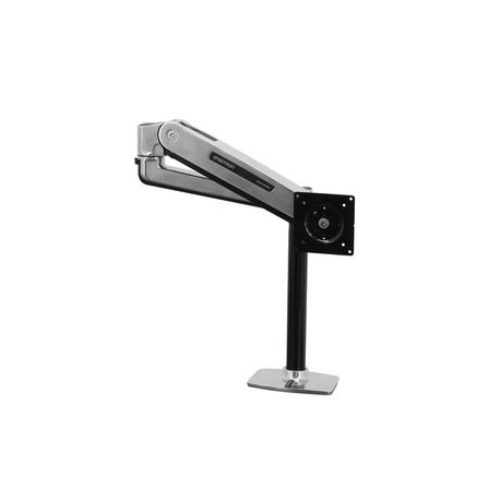 Ergotron LX - Mounting kit (extender arm, pole, VESA adapter, sit-stand arm, desk clamp base, grommet-mount base) - for LCD display - aluminium - polished aluminium - screen size: up to 42" - desk-mountable - 4