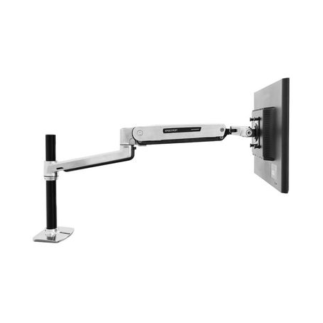Ergotron LX - Mounting kit (extender arm, pole, VESA adapter, sit-stand arm, desk clamp base, grommet-mount base) - for LCD display - aluminium - polished aluminium - screen size: up to 42" - desk-mountable - 5