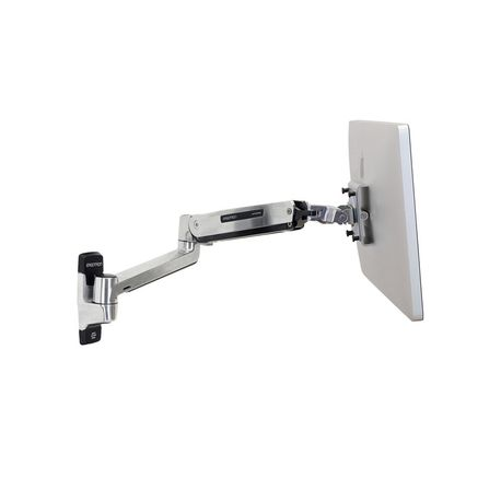 Ergotron LX HD - Mounting kit (extension adapter, VESA adapter, sit-stand arm, wall mount base) - for LCD display - polished aluminium - screen size: up to 46" - 1