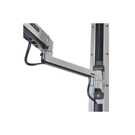 Ergotron LX - Mounting kit (mouse holder, wrist rest, keyboard tray, sit-stand arm, slide-out mouse tray, base, extension) - for keyboard  /  mouse - polished aluminium - wall-mountable - for P / N: 45-353-026 - 1