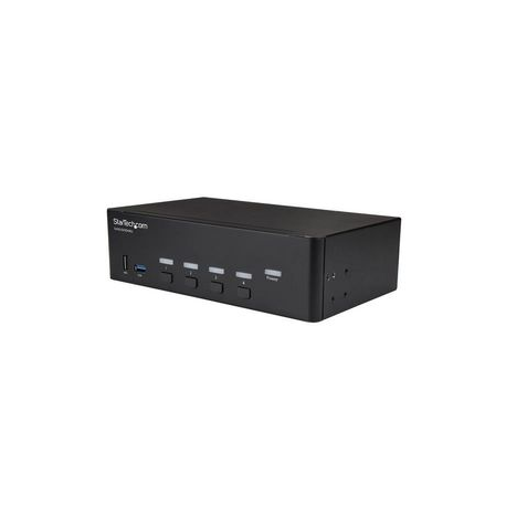 StarTech.com 4-Port Dual Monitor HDMI KVM Switch with Audio & USB 3.0 hub - 4K 30Hz - 4 PC Mac Computer KVM Switch Box for HDMI Display (SV431DHD4KU) - KVM  /  audio  /  USB switch - 4 x KVM  /  audio  /  USB - rack-mountable - 0