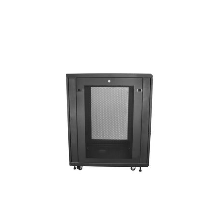 StarTech.com 18U Server Rack Cabinet, 4-Post Adjustable Depth (2" to 30") Network Equipment Rack Enclosure w / Casters / Cable Management / Shelf / Locking Dell PowerEdge, HP ProLiant ThinkServer - 18U Rack Cabinet (RK1833BKM) - Rack cabinet - 18U - 31" - 1