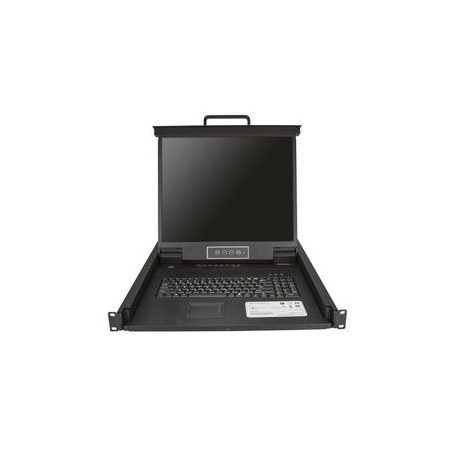 StarTech.com 8 Port Rackmount KVM Console with 6ft Cables, Integrated KVM Switch with 19" LCD Monitor, Fully Featured 1U LCD KVM Drawer- OSD KVM, Durable 50,000 MTBF, USB + VGA Support - 19in. LCD KVM Console (RKCONS1908K) - KVM console with KVM switch - 8 ports - PS / 2, USB - US - 19" - rack-mountable - 1280 x 1024 - 250 cd / m² - 1000:1 - VGA - black - 1U - 1