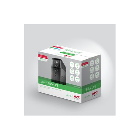 APC Back-UPS Pro BR1600SI - UPS - AC 220-240 V - 960 Watt - 1600 VA - 260 Wh - USB - output connectors: 8 - black - 6